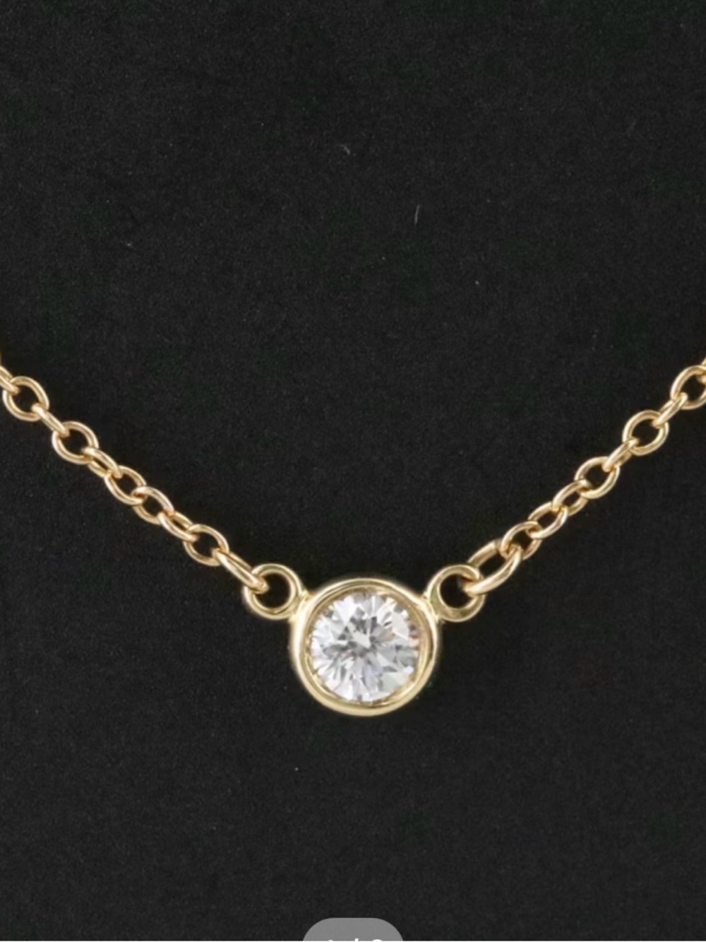 Tiffany & Co. 18k Gold Elsa Peretti .10 necklace